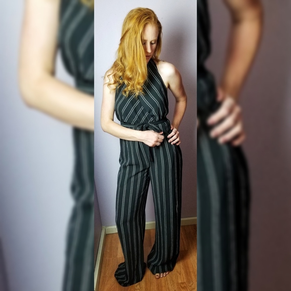 Guess Pinstripe Jumpsuit